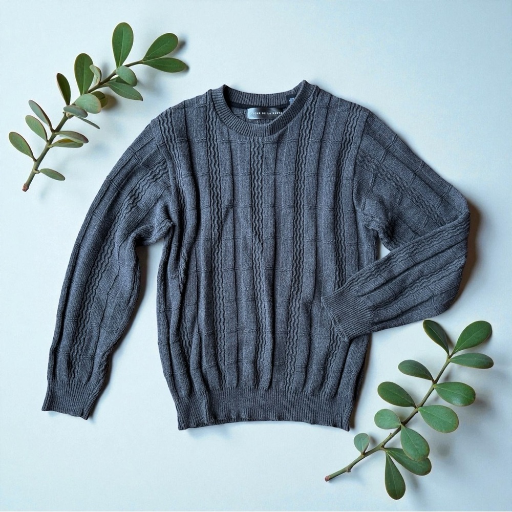 Oscar De La Renta Vintage Dark Gray Men’s Sweater